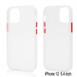 Wholesale Slim Matte Hybrid Bumper Case for iPhone 12 Mini 5.4 inch (White)